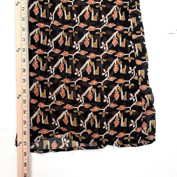 Anthropologie Dolan Sz L 100% Silk Black Rolakan Tapestry Print Romper Jumpsuit - Picture 8 of 9